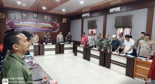 Bupati Aceh Singkil Ikuti Rakor Karhutla, Ingatkan Jangan Tunggu Api Membesar